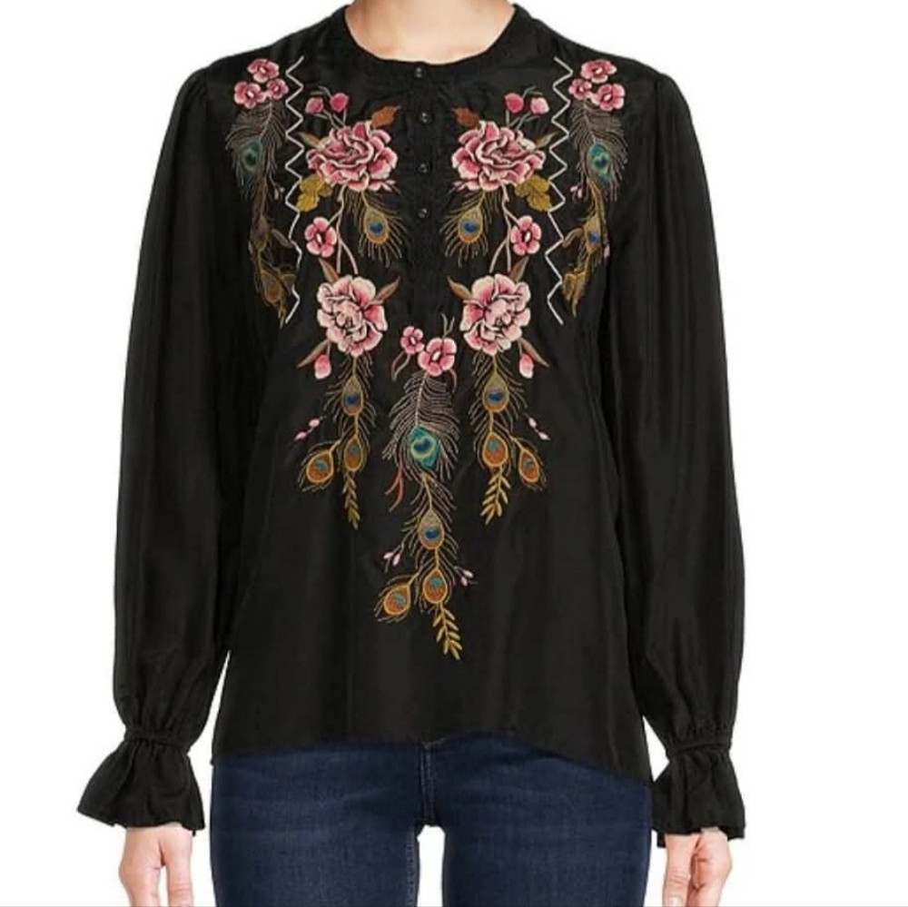 Johnny Was Quito Victorian Prairie blouse